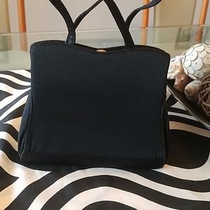 2/$15 Small black satin evening bag